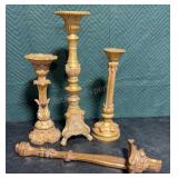 Candle Pillars & Plate Holder