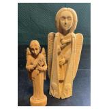 Hand carved Wood Angels
