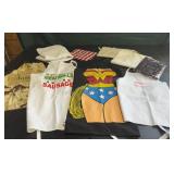 Group of Aprons & Table cloths