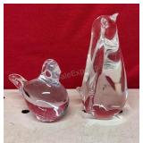 Small Crystal Bird & Penguin