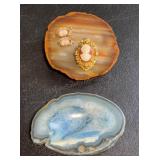 Geode Slices, & Fashion jewelry Cameos