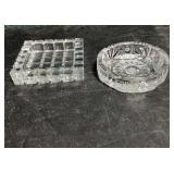 Pair of Crystal Ashtrays