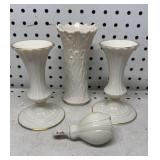 Lenox Candle Holders, Vase & Candle Snuffer
