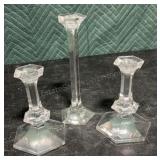 Val-Saint Lambert Crystal candle holders