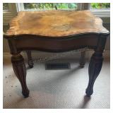 Accent Wood Side table needs TLC 23.5x27.5x33.5