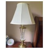 Stiffel Brass & Crystal Lamp 31inches Tall