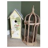 Home Decor Bird House & Cage