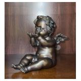 Dept 56 Brass or Bronze Cherub 8 inches tall