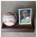 Bruce Fields Ball & Card No COA