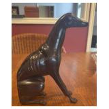Bronze Greyhound Sculpture Single Book End