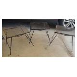 3 Metal Outside Tables