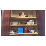 Contents of cabinet Misc Items