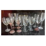 Assortment of Glass & Crystal Stemware