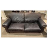 Brown leather sofa