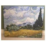 Print Wheat Field with Cypresses" van Gogh