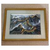 Great Wall Chinese String Art Work 15.5x19.5