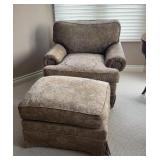 EJ Victor upholstered Chair W/ Ottoman