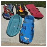 Group of Snow Sleds