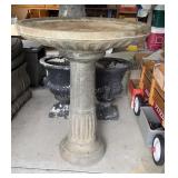 2 Piece Cement Bird Bath