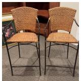 High Wicker & Metal Framed Chairs 24 inch seat