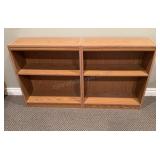 2 pressboard Book Cases 9.5x25x28.5 inches tall