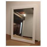 Framed White Wall Mirror 31x25v- Unused