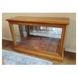 Short Oak & Glass Display Cabinet