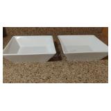 The Cellar Whitewear 2 Square Serving Bowls 9x9