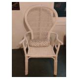 White Wicker Chair 43x24