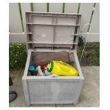 Outdoor Storage Cube w/Contents 23x23x18