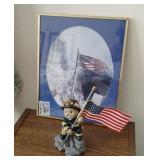 Framed 9-11 Photo and Brotherhood Bear