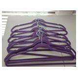 10 Non Slip Purple Hangers