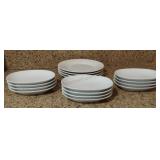 12 IKEA  Small Oval Side Plates & 4 IKEA Salad