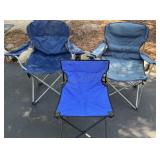 Group of Folding Camp Chairs