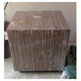 24x24x24 inch tall Hollow Wood Side  table