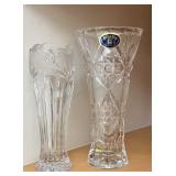 Crystal Bud Vases 7 & 7.75 inches