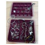 Group of Fashion Earrings & Bracelets W/ Trays