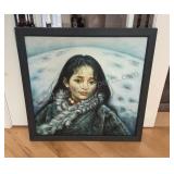 Painting 23.5x23.5 Tibetan Girl By