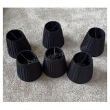Set of Six 5 inch Small Black Lamp Shades
