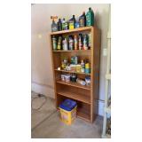 Book case with garage chemicals 10.5x33x60.5