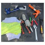 Group of Towels, garden tools & more