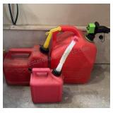 Group of Gas Cans With Gas