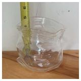 "Fred" Unzipped clear glass bowl