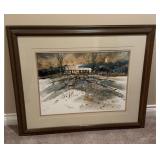 Original Framed Watercolor 37.5x45