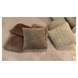 Group of decor pillows