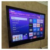 52 inch Sharp TV W/ Wall Mount & Roku Adapter