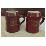 Pair of Hall Pottery London Chop House Steins