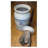 Marshall Pottery stoneware butter churn (Repaired