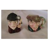 Royal Doulton The Poacher & The Sleuth Mini Jugs