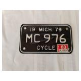 1979 Michigan Motorcycle License Plate